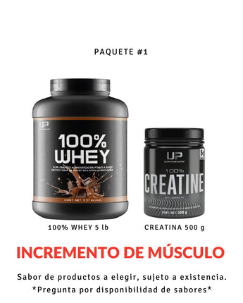 100% WHEY PROTEIN, 5Lb + 100% CREATINE, 100 SERV