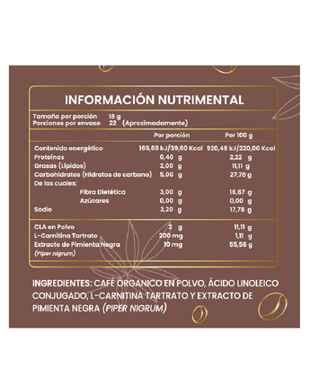 CAFÉ TERMOGENICO FUNCIONAL, 450 G