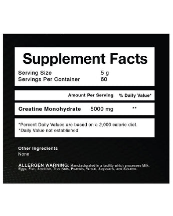 Creatine 100% Pure Unflavored 300g